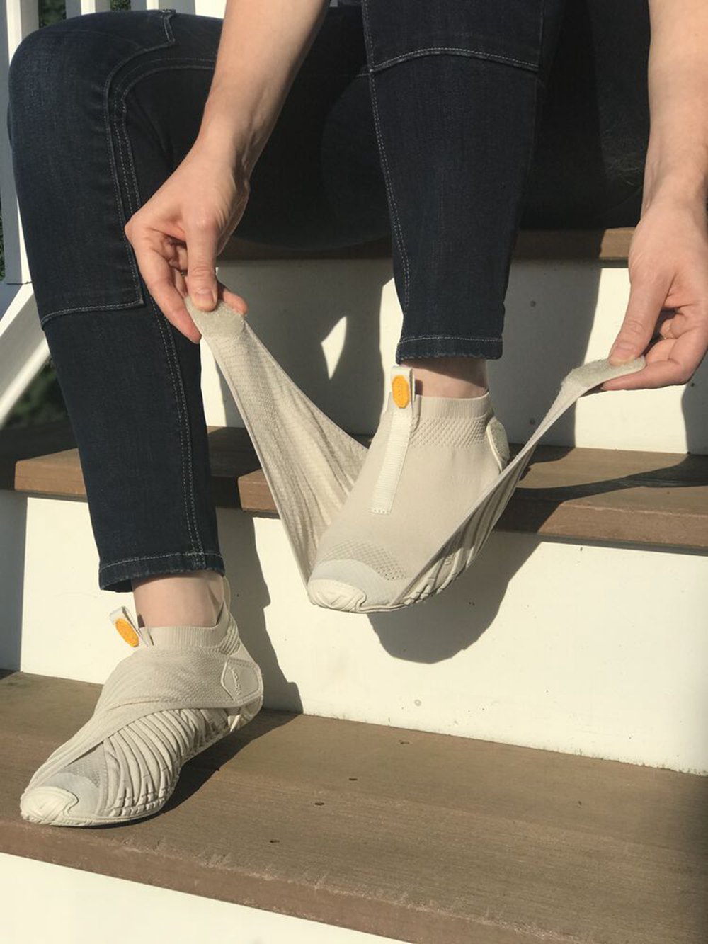 Zapatos Mujer Blancos - Furoshiki Knit Altos - FRXPZC-784